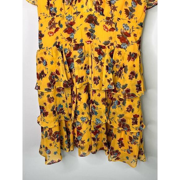 NWT Rebecca Minkoff Marla Tiered Ruffle Floral Print Mini Dress Women's Sz Small - Picture 5 of 12